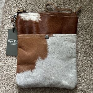 Western cow hair side bag